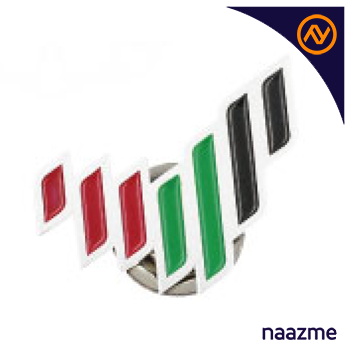 UAE national brand metal badges backside with metal MNND-45